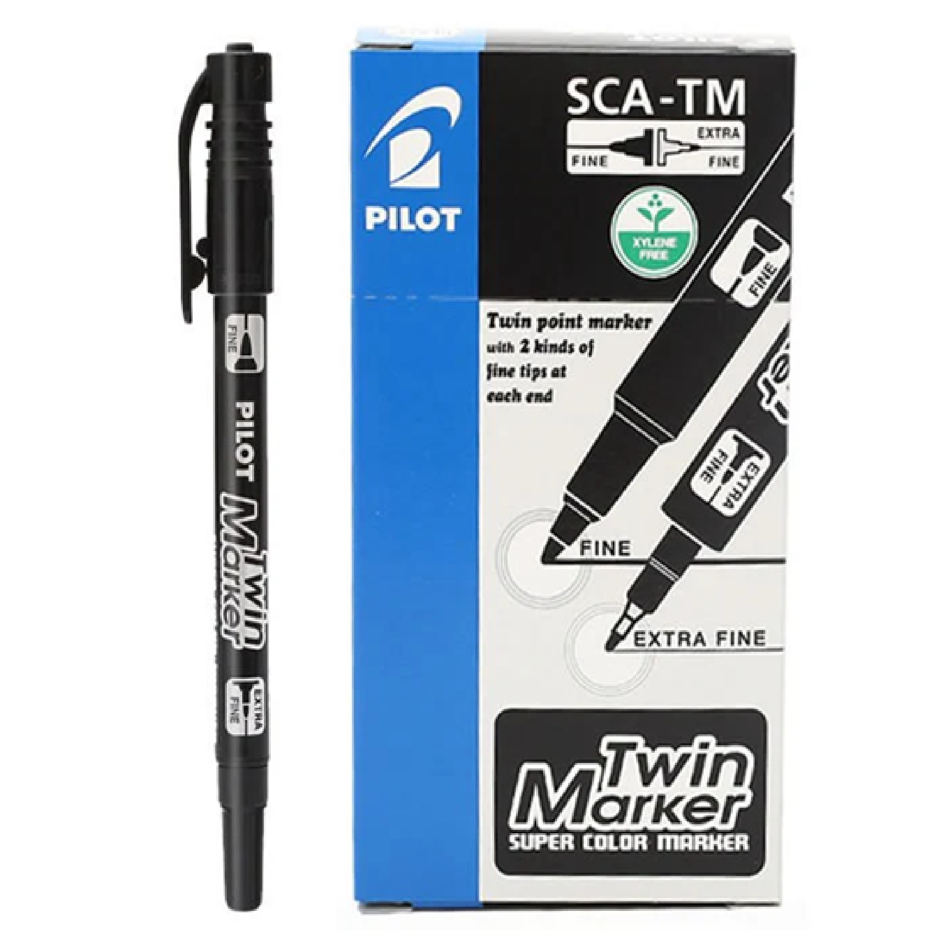 PILOT Permanent Writing Marker TWIN BLACK